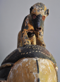 Old tribal Panzi mask, SUKU/YAKA, DR Congo, 1940-50