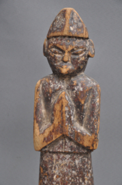 Old wooden tribal statue of a shaman, Nepal, mid 20th century