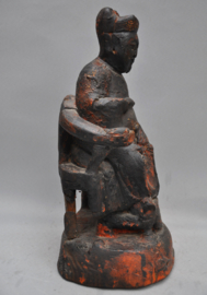 Antiek Chinees beeld van de generaal/wijsheer GUA YU, 1850 - 1920