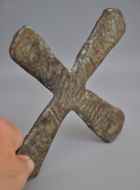 KATANGA CROSS, old Congolese currency of red copper, DR Congo