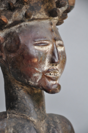 Ekoi/Ejagham Beeld met Antilopenleer - Mystieke Schoonheid uit de Cross River Regio