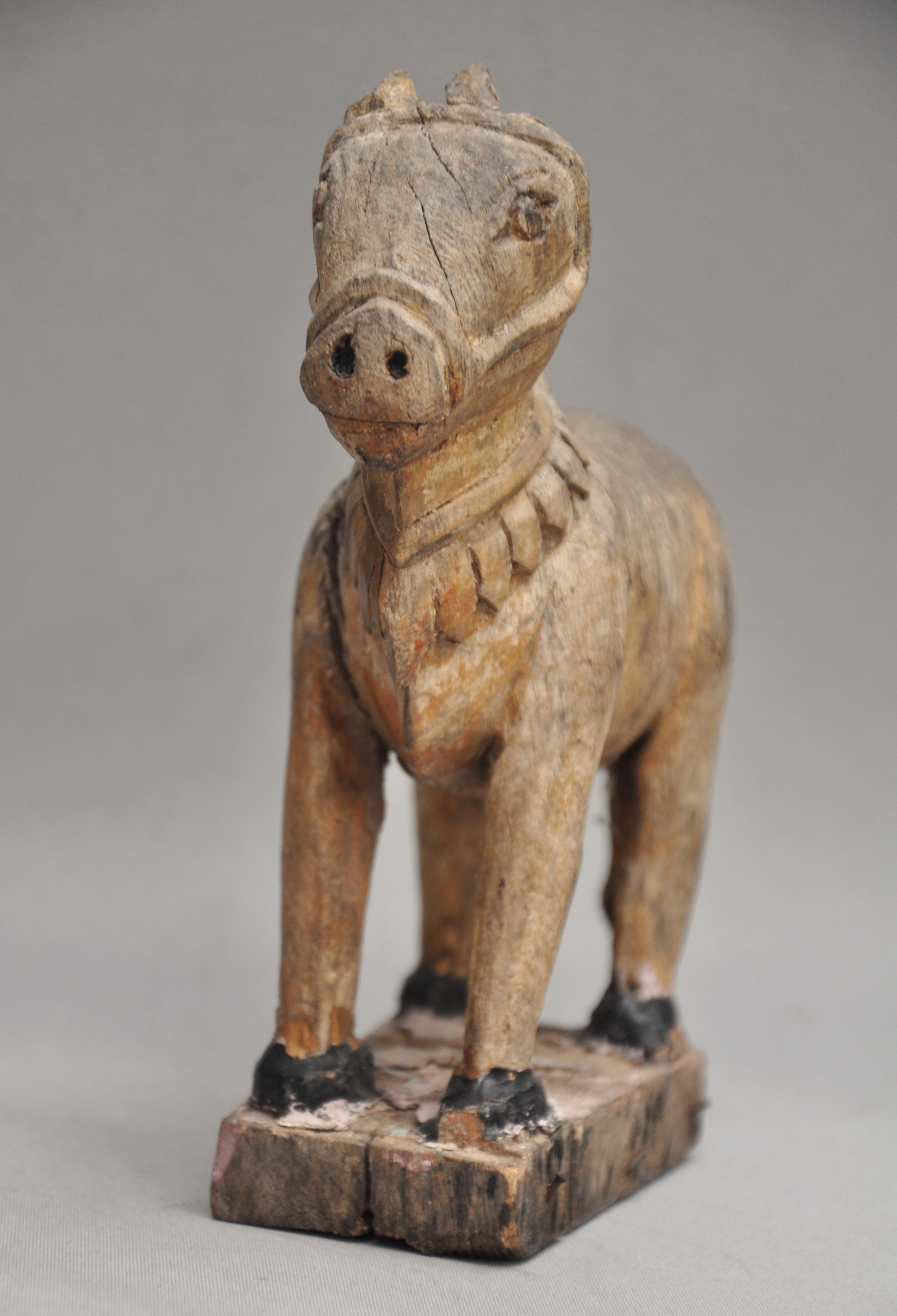 Houten nandi stier uit het Hindoeïsme, India, 1880-1920