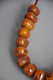 Necklace of copal beads, Nepal, late 20th century