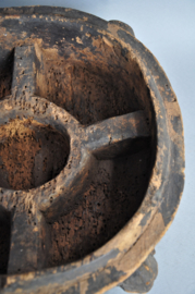 Large ceremonial bowl with lid, YORUBA, Nigeria, mid 20th century