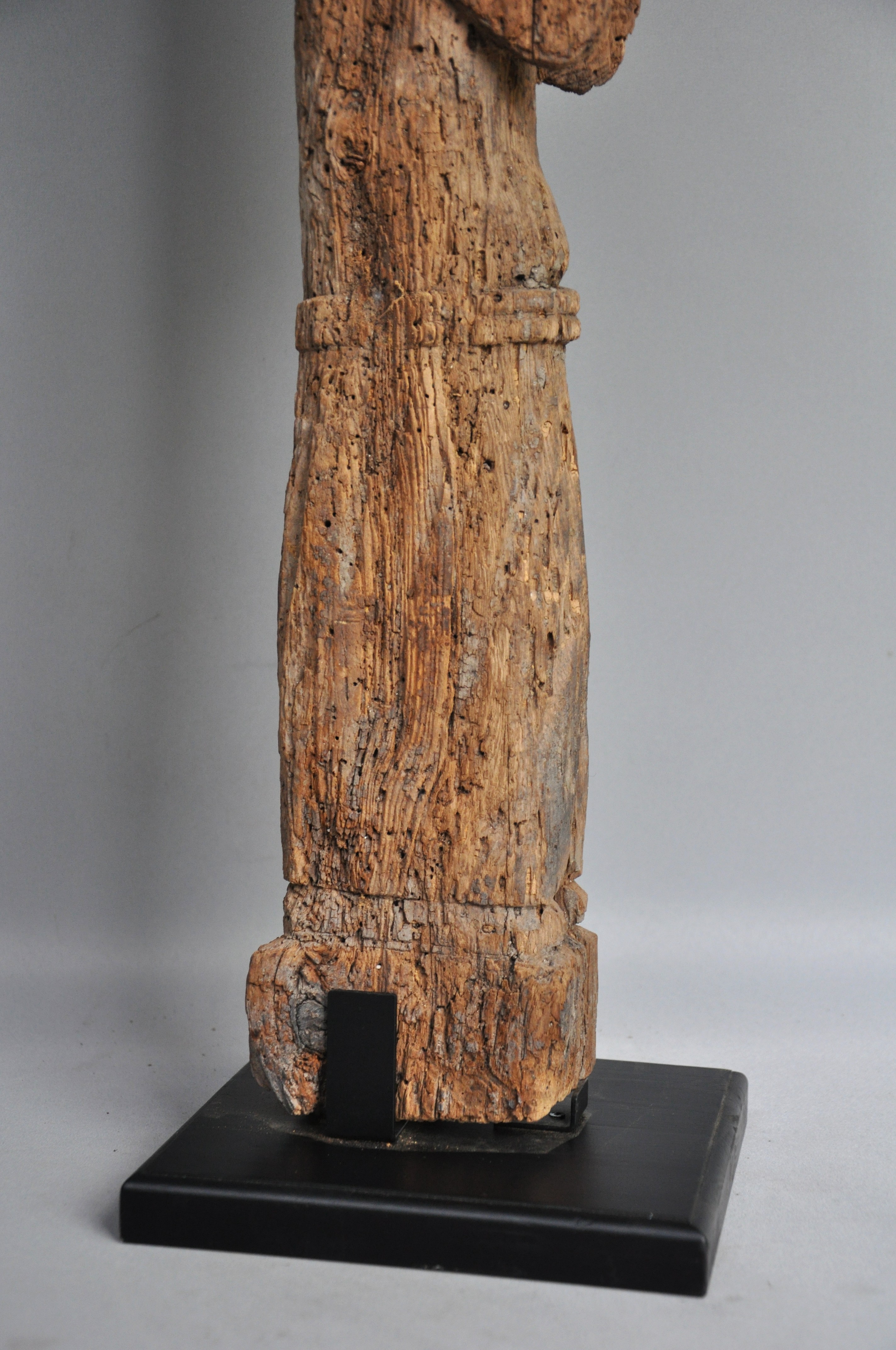Authentic Nepalese Guardian Statue - Old Wooden Guardian Sculpture