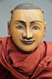 Marionet van een bedelmonnik, Nepal, 2e helft 20e eeuw