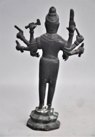 Bronzen Hindoe god, Viswakarma, India, midden 20e eeuw