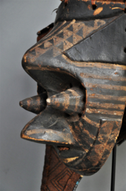 GREAT! KUBA MPOOM mask, DR Congo, 1930-1950