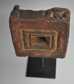 Wooden home altar on metal stand, Rajastan, India, ca 1960