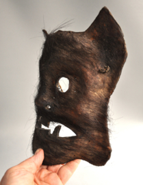 Leather shaman mask from Nepal, late 20th century