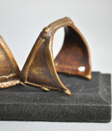 Zeldzaam! Twee bronzen meisjesarmbanden, Fra Fra, Ghana, 1e helft 20e eeuw