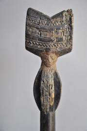 Old Janus Shango staff, Yoruba, Nigeria, ca 1940