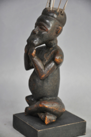 Old, tribally used altar statue, BACONGO/YOMBE, D.R. Congo, ~1950