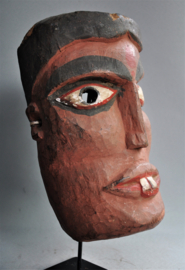 Expressive wooden festival mask, West Nepal, ca 1970