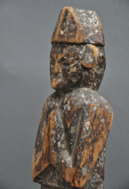 Old wooden tribal statue of a shaman, Nepal, mid 20th century