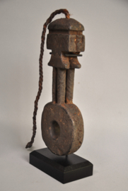 GREAT! Very old ghurra, churning stick conductor, Nepal, 1850-1900