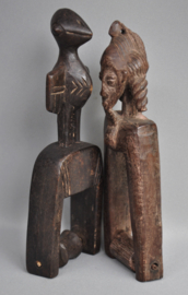 2x Baule weaving pulley, Ivory Coast, 2nd half of the 20th century