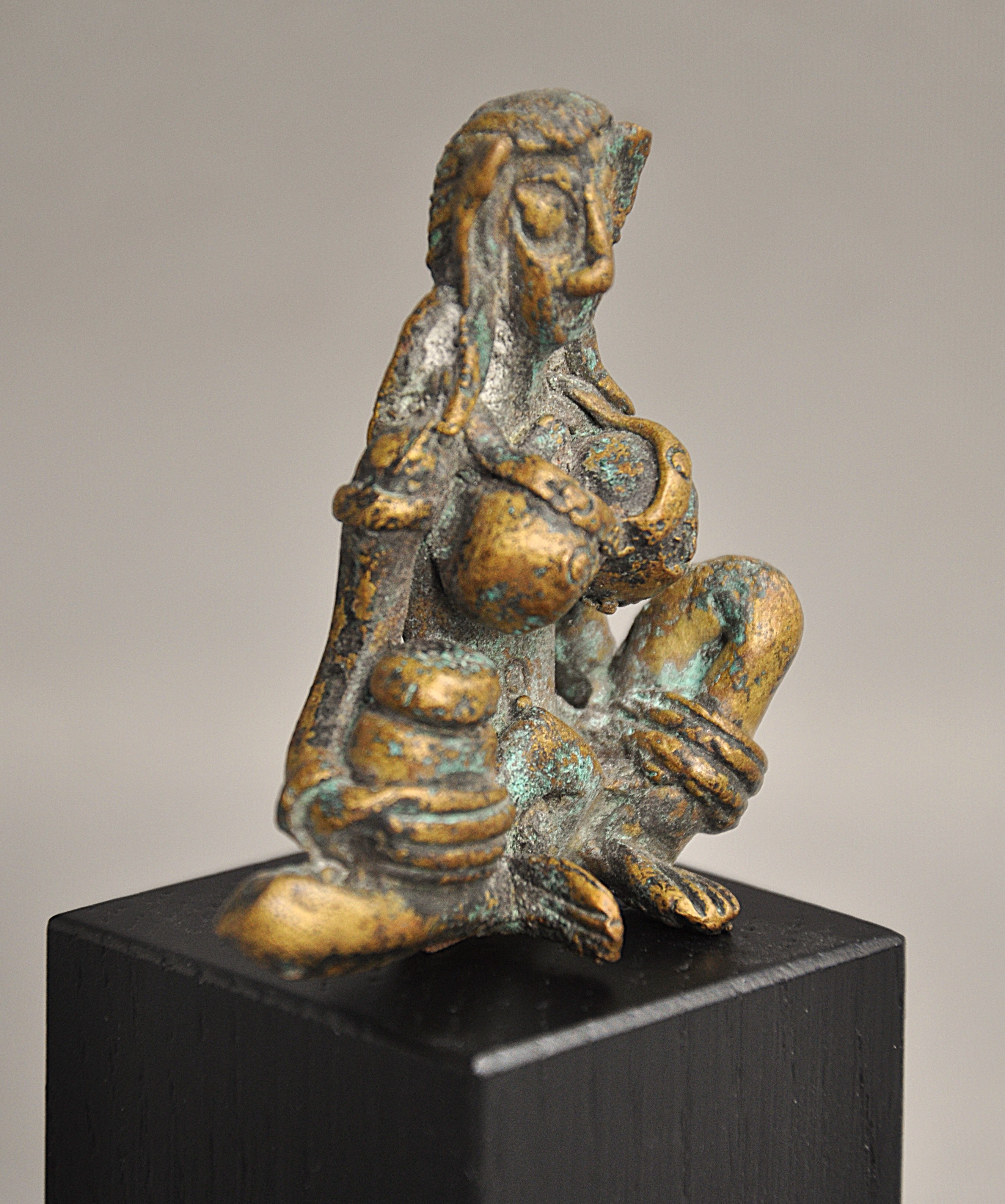 Bronzen beeldje van de Godheid Phra Ngang, Cambodja/Thailand