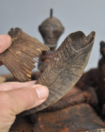 Rarely complete! Songye Kalundwe oracle basket, DR Congo, 1940-50