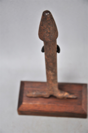 Old fer noir PHALLUS, fertility statue, FON, Benin, approx. 1950