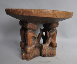 TOP! Very old tabouret, CHOKWE, DR Congo, 1900-1920
