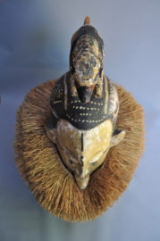 Old tribal Panzi mask, SUKU/YAKA, DR Congo, 1940-50