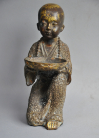 Refined cast bronze monk, 2nd half of 20th century, Nepal