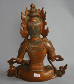 Medium-sized bronze Vajrasattva Buddha statue, Nepal, 2nd half of the 20th century