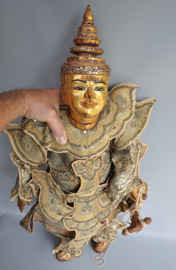 Mega grote Boeddha marionet, Thailand, ca 1980