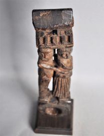 GREAT! Rare very old ghurra, churning stick, Nepal, 1st quarter 20th century