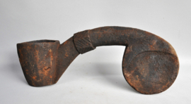 Zéér grote houten gebruikte yakboter lepel, Nepal, 1900-1925
