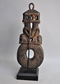 GREAT! Very old ghurra, churning stick, Nepal, ca 1900