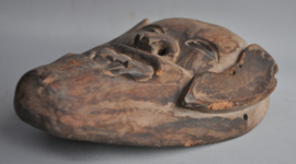 Expressive festival mask from the Terai, Tharu people, Nepal, ca 1970
