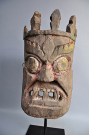 Older tribal Sherpa, Buddhist mask, Northern Nepal, mid 20th century