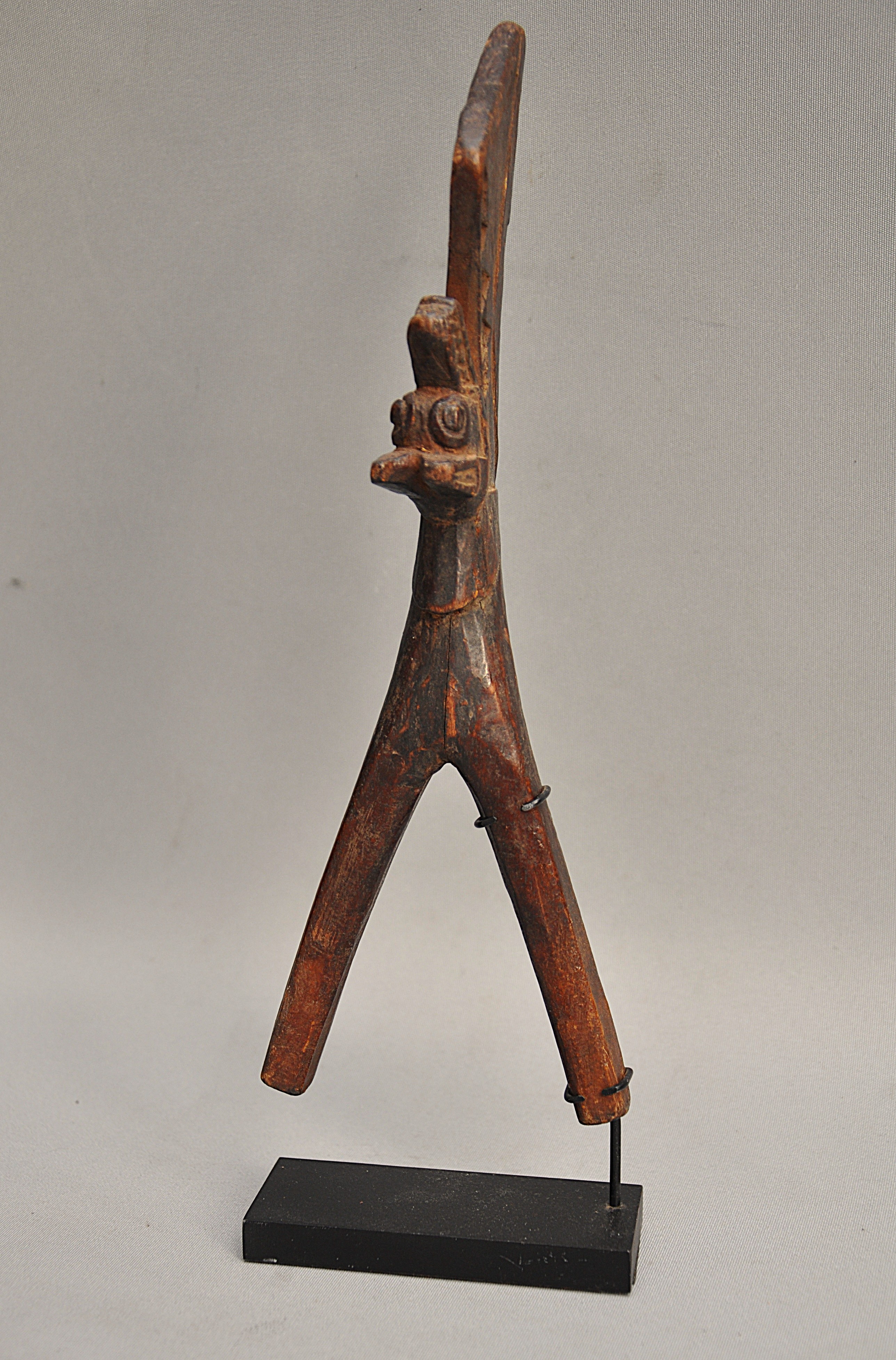 Bwa tribale katapult – 1e helft 20e eeuw – Ritueel houten kunstobject uit Burkina Faso