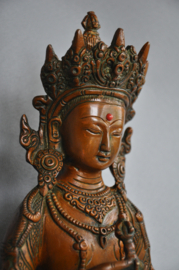 Medium-sized bronze Vajrasattva Buddha statue, Nepal, 2nd half of the 20th century