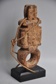 TOP! Very old ghurra, churnstick holder, Nepal, 1850-1900!!