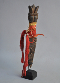 Ancient wooden ritual dagger, phurbu of a shaman, Nepal, 1930-50