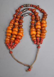 Tibetan Dzi & Copal Necklace - Power & Protection