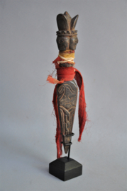 Oude houten rituele dolk, phurba ve shamaan, Nepal, 1930-50
