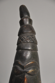 Beautifully carved animal horn, YORUBA, Nigeria, 1960-70