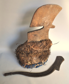 Rare Budja Mask (1940) & 19th-Century Ngulu Executioner's Sword