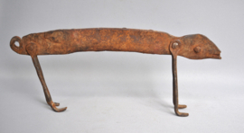 Large fer noir (iron) chameleon from Burkina Faso, mid 20th century