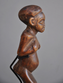 Top! Verfijnd gestoken ceremoniële lepel, CHOKWE, Angola, 1930-40