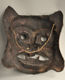 Leather shaman mask from Nepal, late 20th century