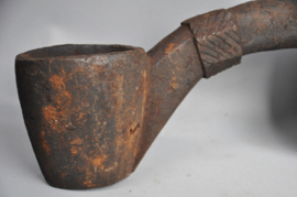 Zéér grote houten gebruikte yakboter lepel, Nepal, 1900-1925