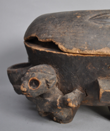 Large ceremonial bowl with lid, YORUBA, Nigeria, mid 20th century