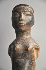 Hard wooden male statue, AFO, Nigeria, 1920-40