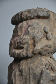 TOP! Oud hard houten wachtersbeeld, Nepal