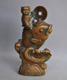 Bronze lucky statue, China, 1960-70